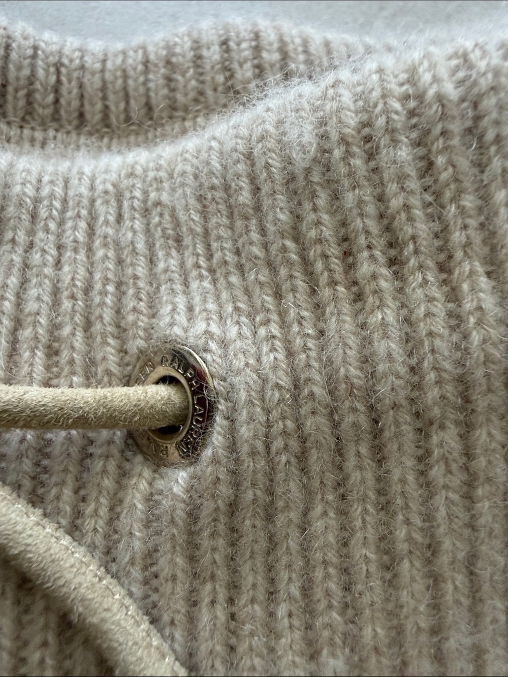 NWT Ralph Lauren 100% Cashmere Cable-Knit Drawstring Pants - Picture 7 of 8